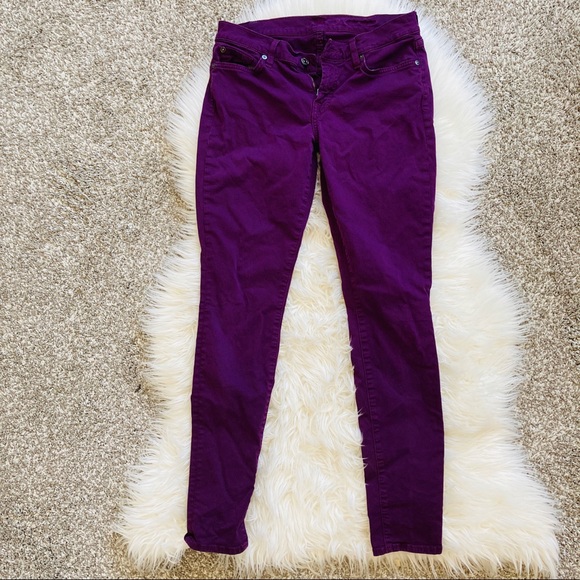 7 For All Mankind Denim - 7 for All Mankind | Magenta Skinny Jeans